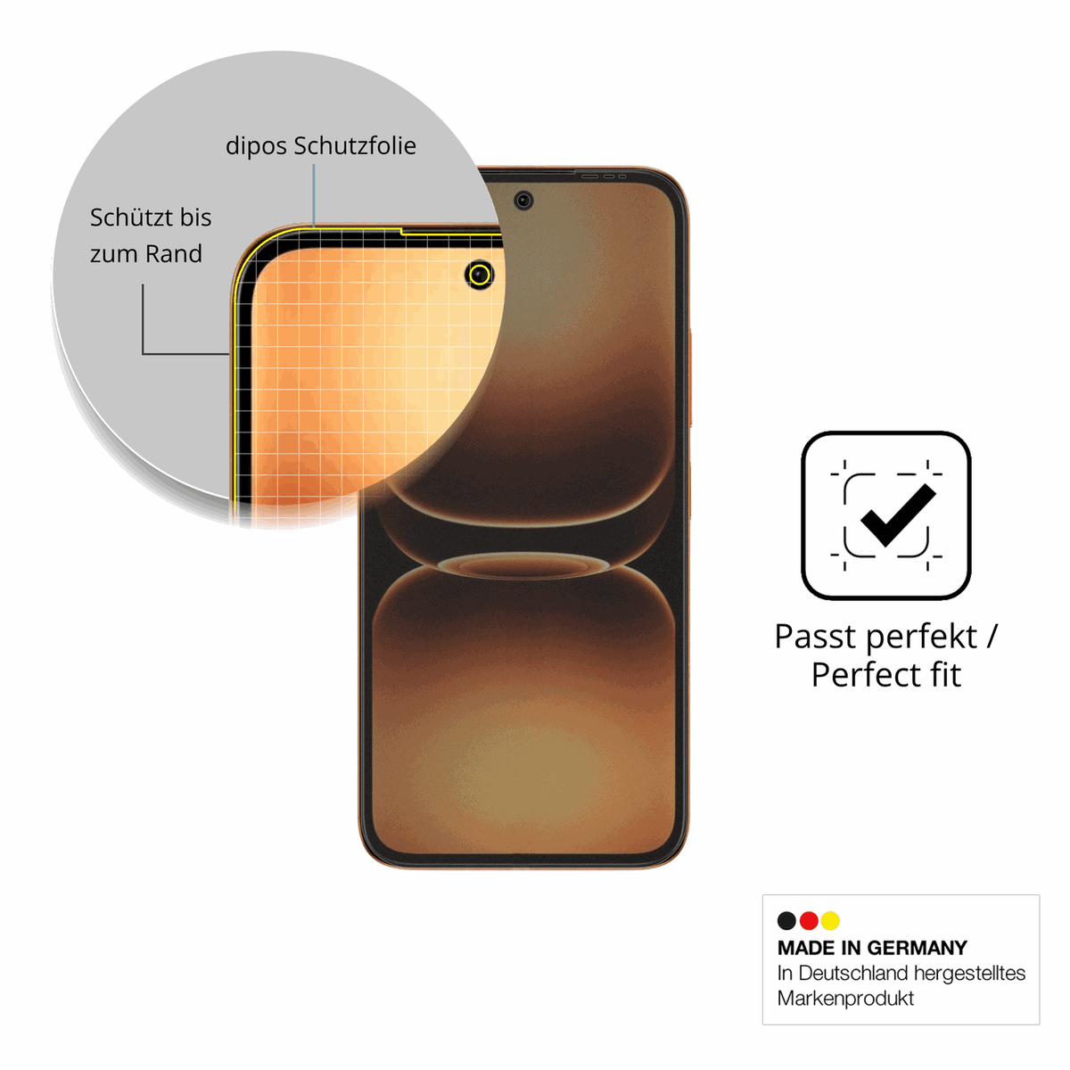 Schutz gegen Kratzer auf dem Infinix Smart 20 Glas durch Schlüssel, Stöße gegen die Tischkante oder Stürze