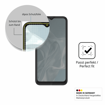 Schutz gegen Kratzer auf dem Logicom Aero Glas durch Schlüssel, Stöße gegen die Tischkante oder Stürze