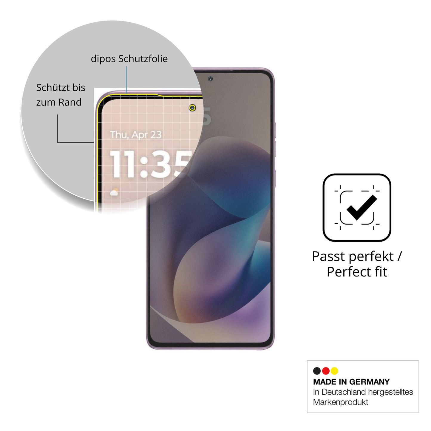 Schutz gegen Kratzer auf dem Motorola Moto G Stylus 5G 2026 Glas durch Schlüssel, Stöße gegen die Tischkante oder Stürze