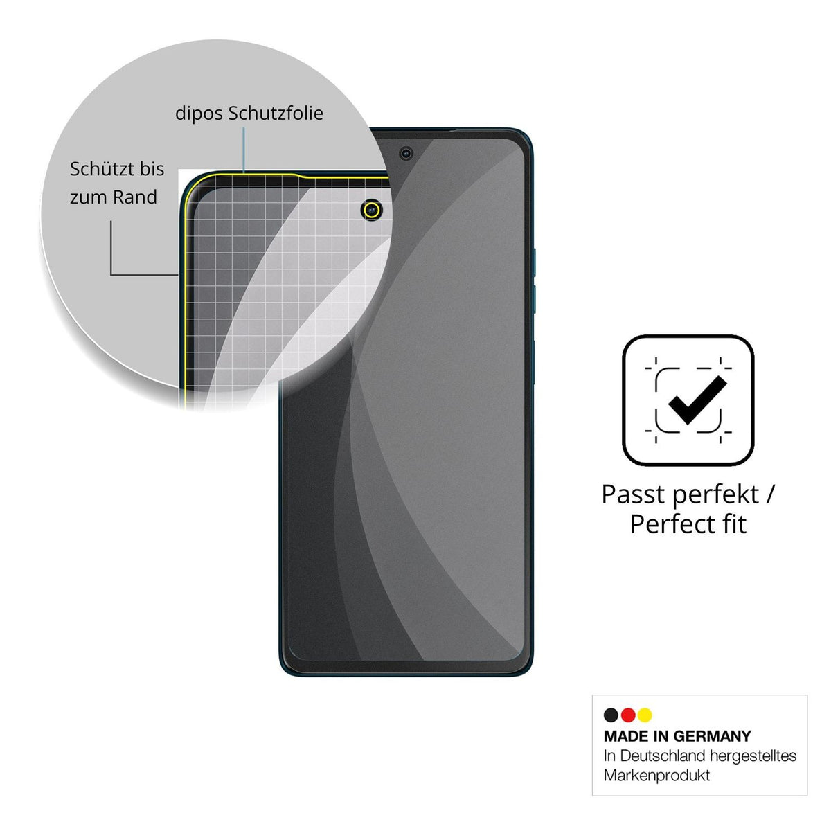 Schutz gegen Kratzer auf dem Motorola Moto G75 5G Glas durch Schlüssel, Stöße gegen die Tischkante oder Stürze