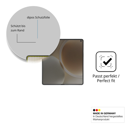 Schutz gegen Kratzer auf dem Motorola Razr Fold 2026 Aussenseite Glas durch Schlüssel, Stöße gegen die Tischkante oder Stürze