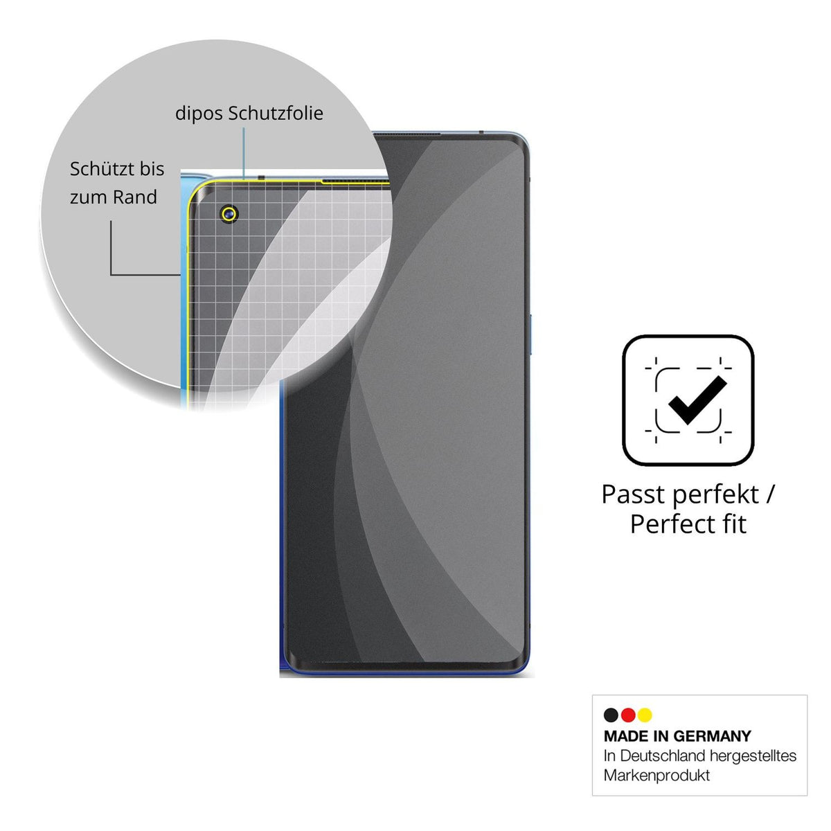 Schutz gegen Kratzer auf dem Oppo Find X2 Neo Glas durch Schlüssel, Stöße gegen die Tischkante oder Stürze