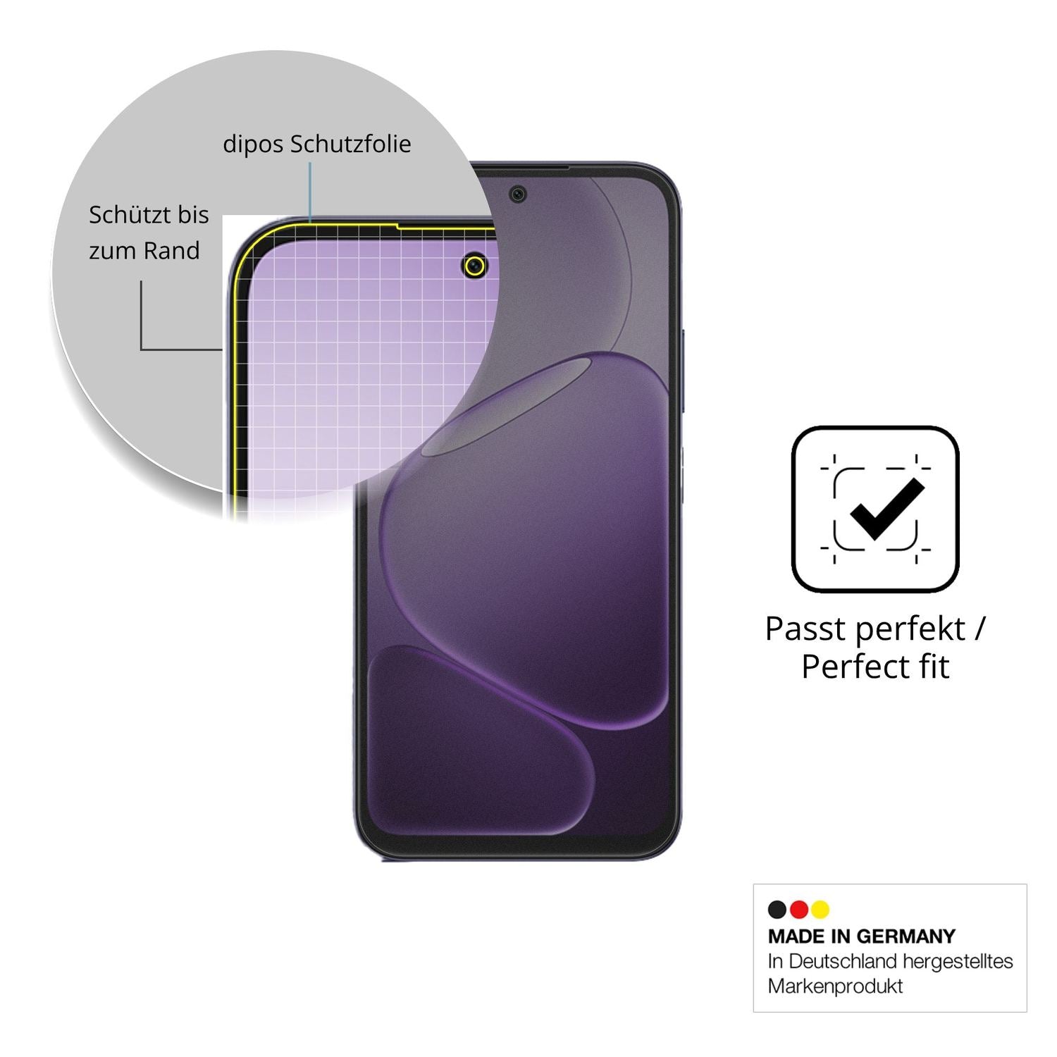 Schutz gegen Kratzer auf dem Oppo K14 5G Glas durch Schlüssel, Stöße gegen die Tischkante oder Stürze