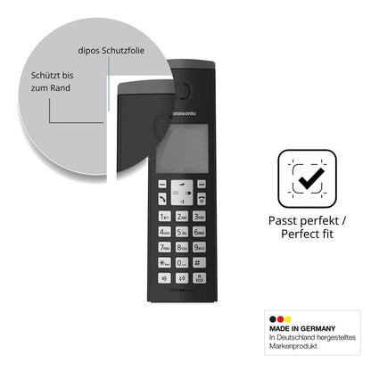 Schutz gegen Kratzer auf dem Panasonic KX-TGK220 Glas durch Schlüssel, Stöße gegen die Tischkante oder Stürze