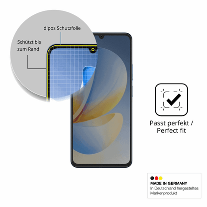 Schutz gegen Kratzer auf dem Realme P4 Lite Glas durch Schlüssel, Stöße gegen die Tischkante oder Stürze