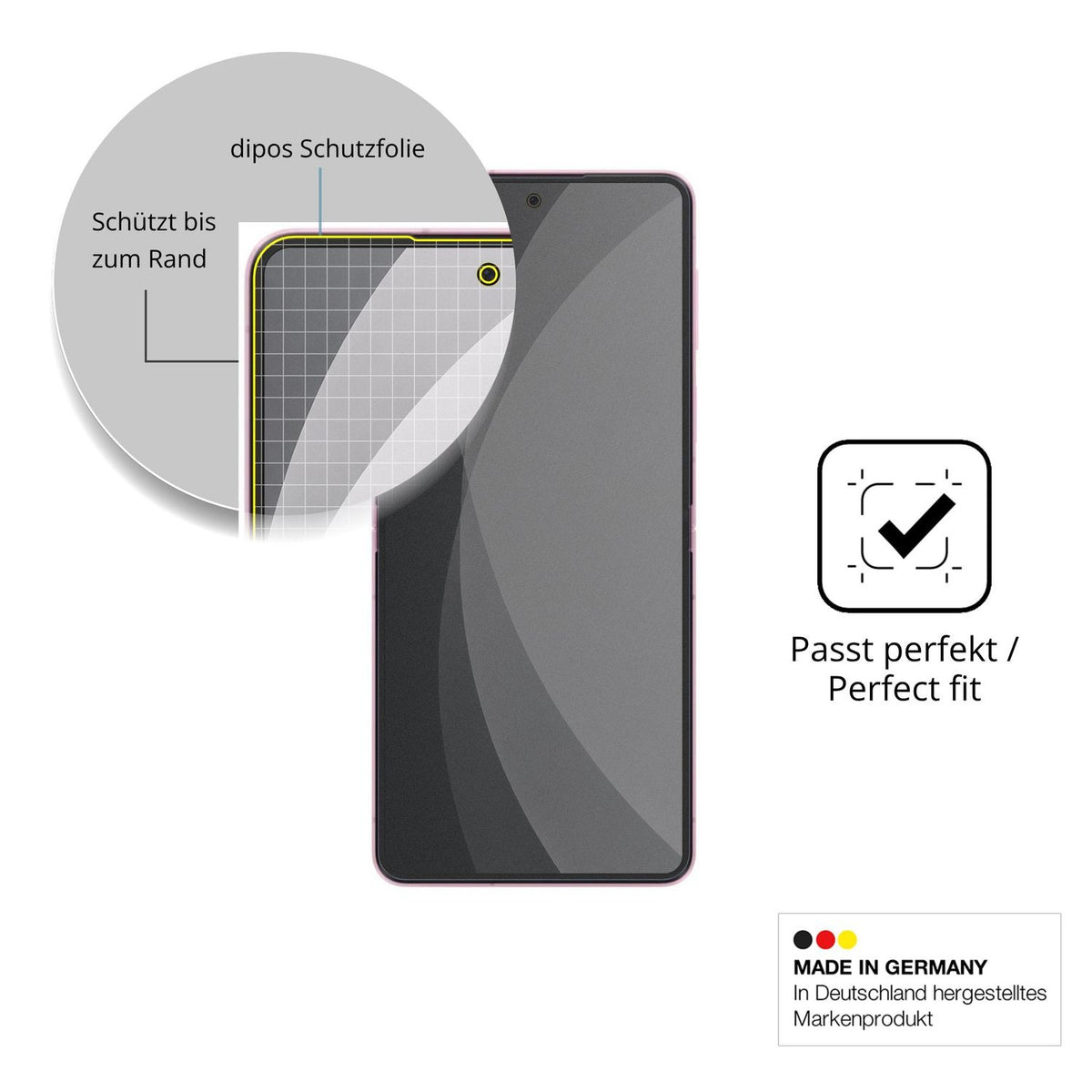 Schutz gegen Kratzer auf dem Samsung Galaxy Z Flip8 Innenseite Glas durch Schlüssel, Stöße gegen die Tischkante oder Stürze