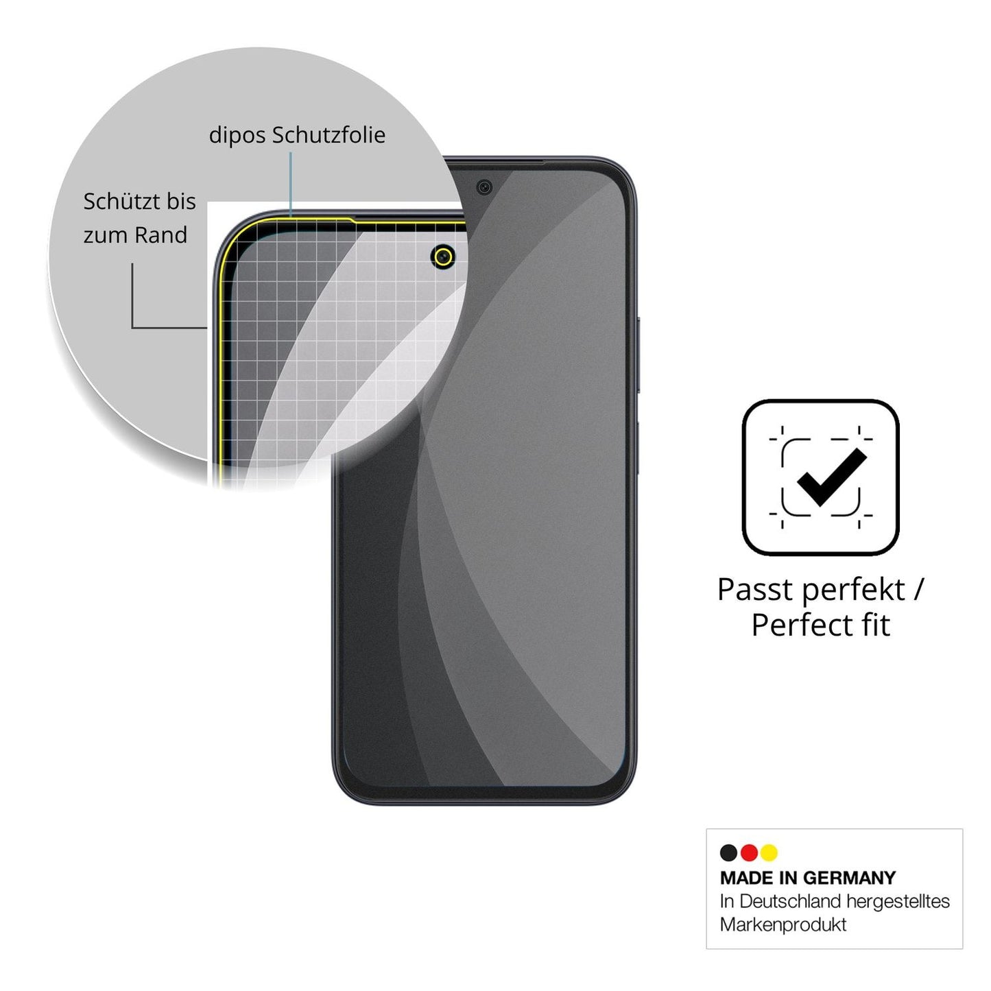Schutz gegen Kratzer auf dem Vivo G5i Glas durch Schlüssel, Stöße gegen die Tischkante oder Stürze