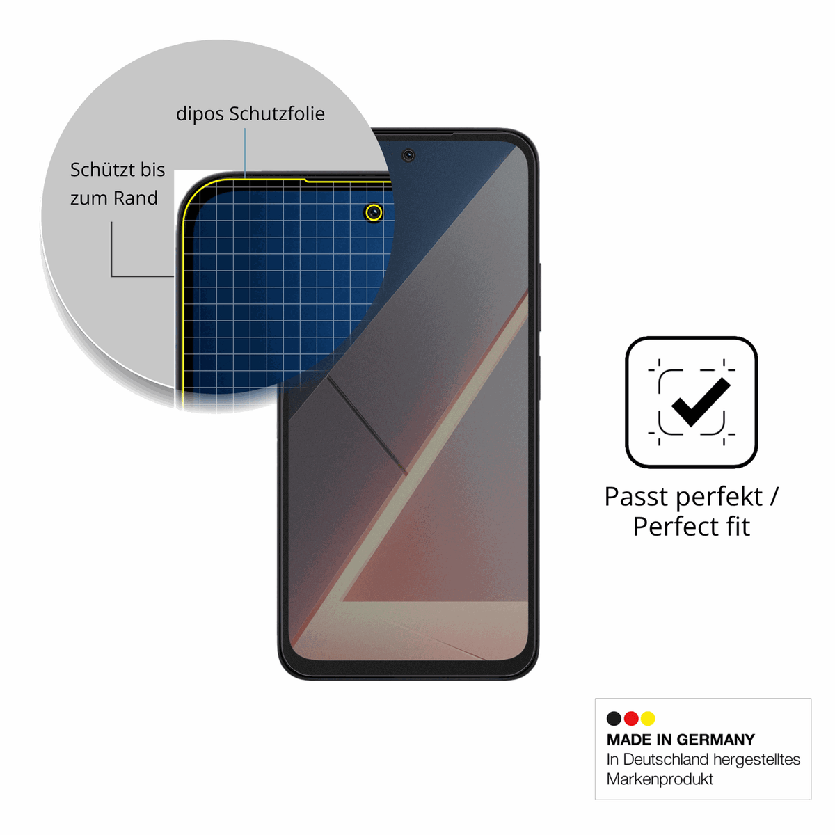 Schutz gegen Kratzer auf dem Xiaomi Poco M8s Glas durch Schlüssel, Stöße gegen die Tischkante oder Stürze