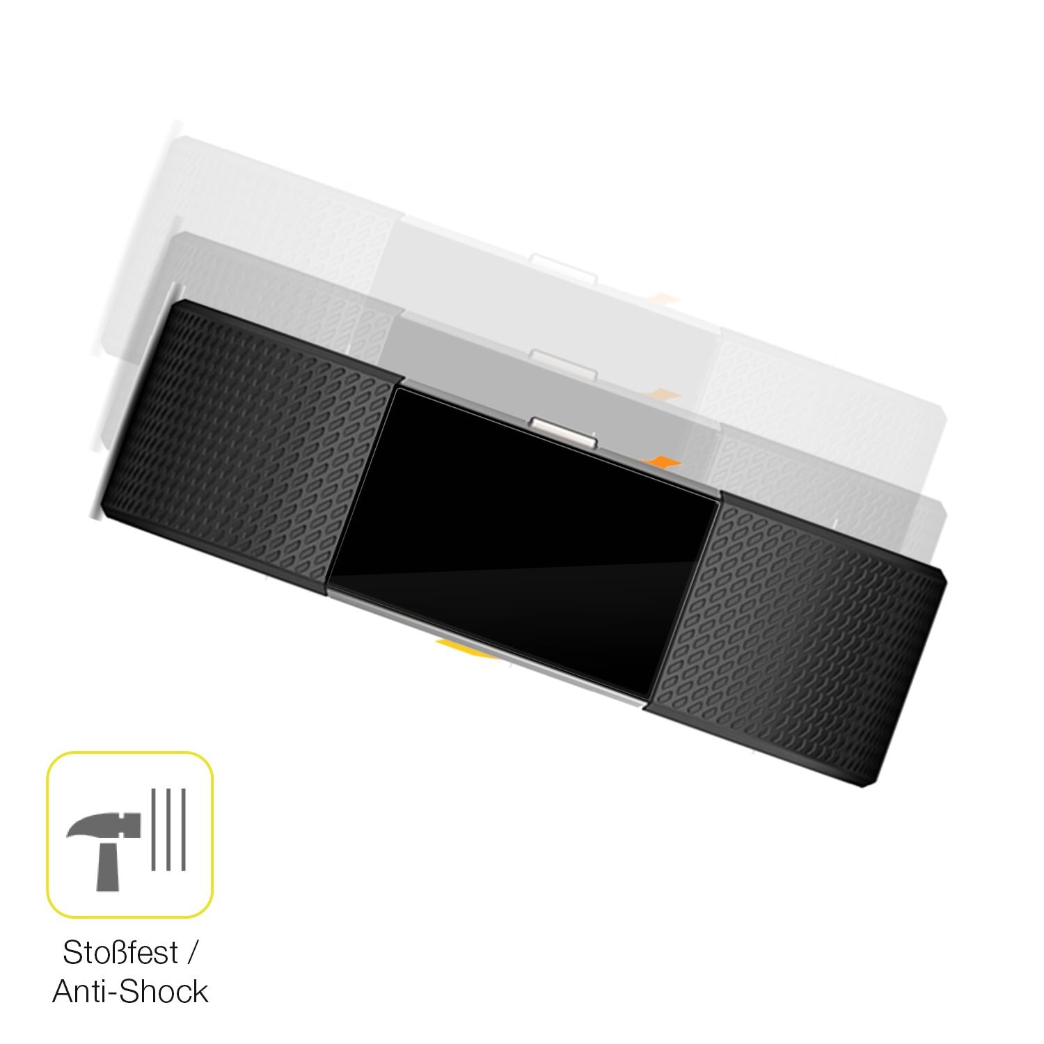 Schutz gegen Kratzer auf dem Fitbit Charge 2 Glas durch Schlüssel oder Ähnliches