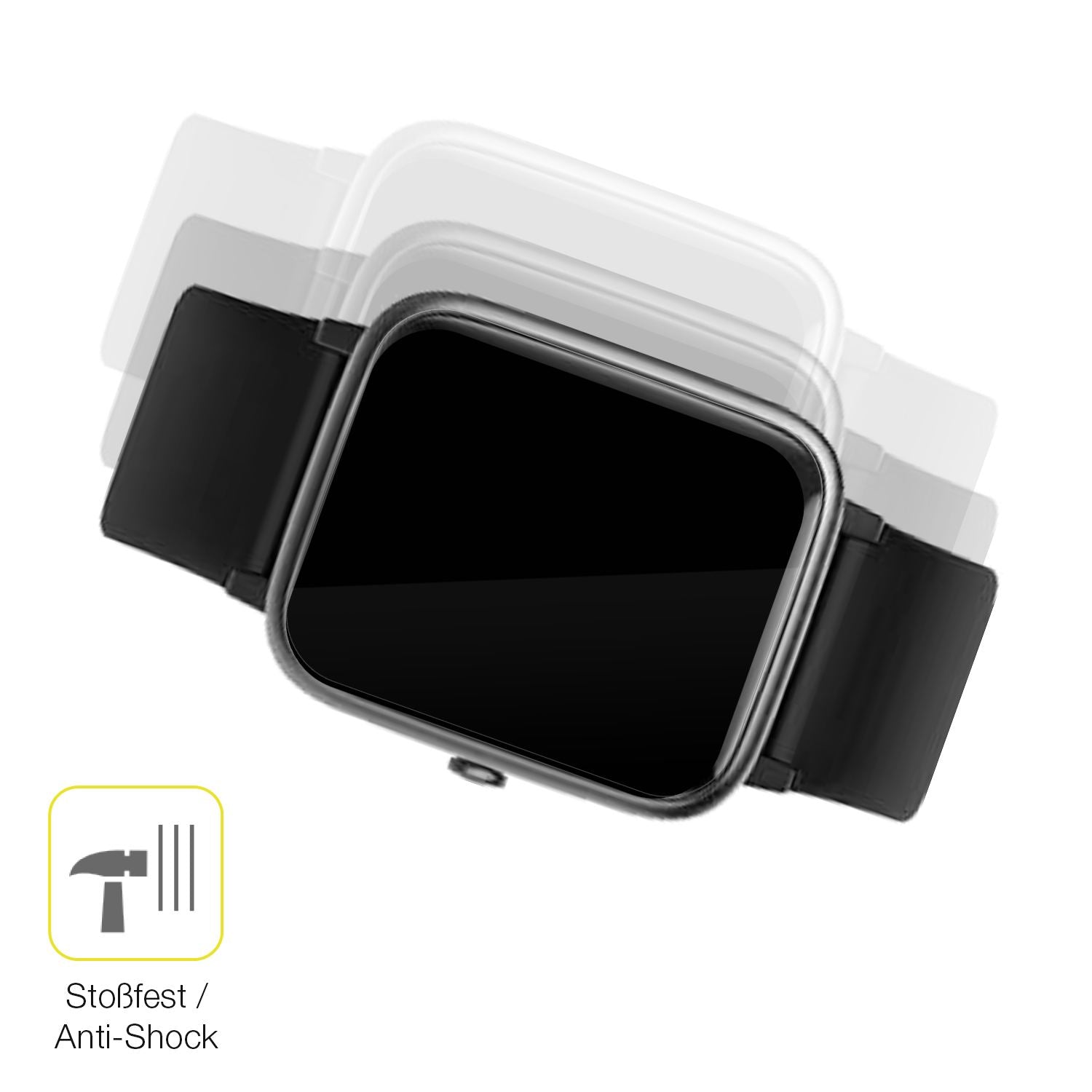 Schutz gegen Kratzer auf dem Fitpolo ID205L H205L 1.3 Zoll Glas durch Schlüssel oder Ähnliches
