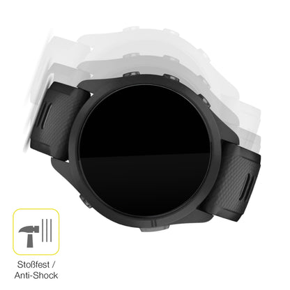 Schutz gegen Kratzer auf dem Garmin Forerunner 265 46mm Glas durch Schlüssel oder Ähnliches