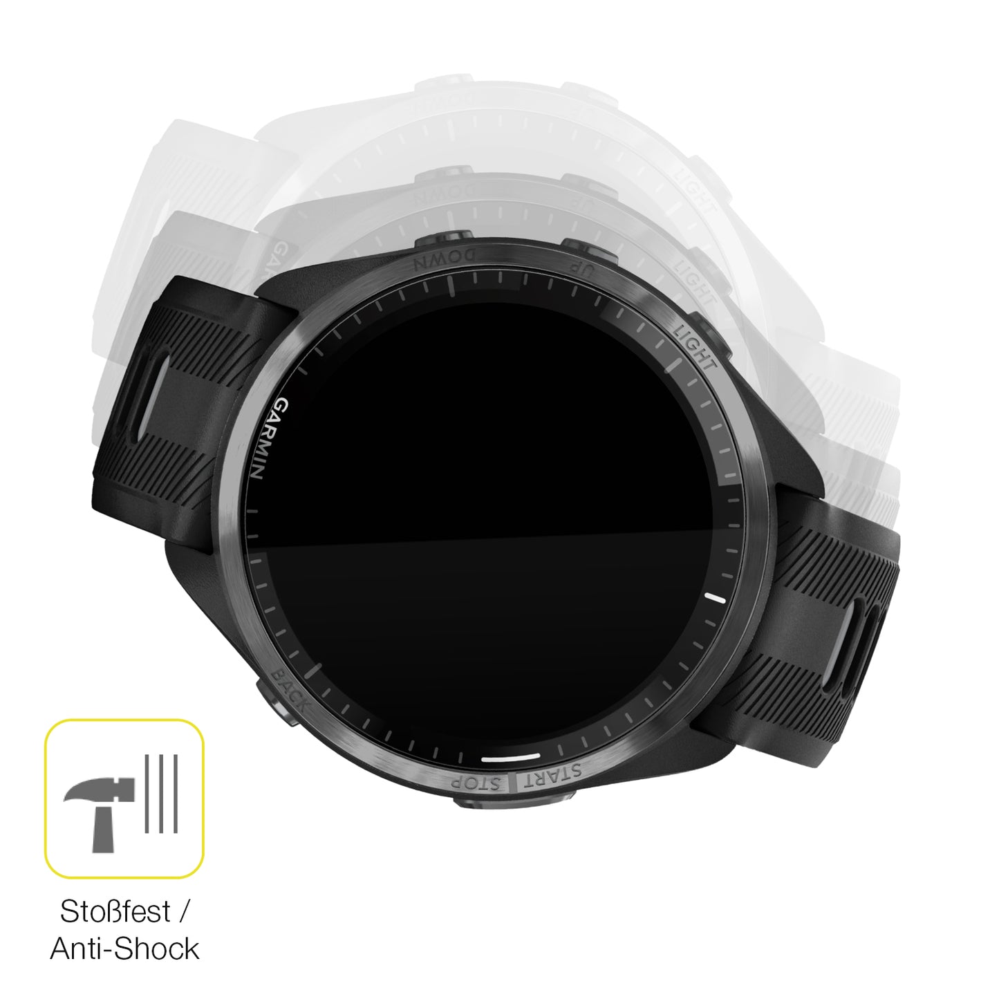Schutz gegen Kratzer auf dem Garmin Forerunner 965 Glas durch Schlüssel oder Ähnliches
