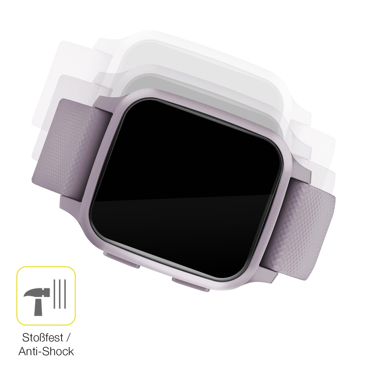 Schutz gegen Kratzer auf dem Garmin Venu Sq 2 Glas durch Schlüssel oder Ähnliches