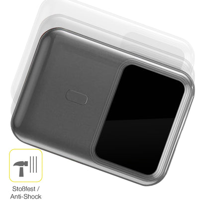 Schutz gegen Kratzer auf dem hganus PowerBank H5 Glas durch Schlüssel oder Ähnliches