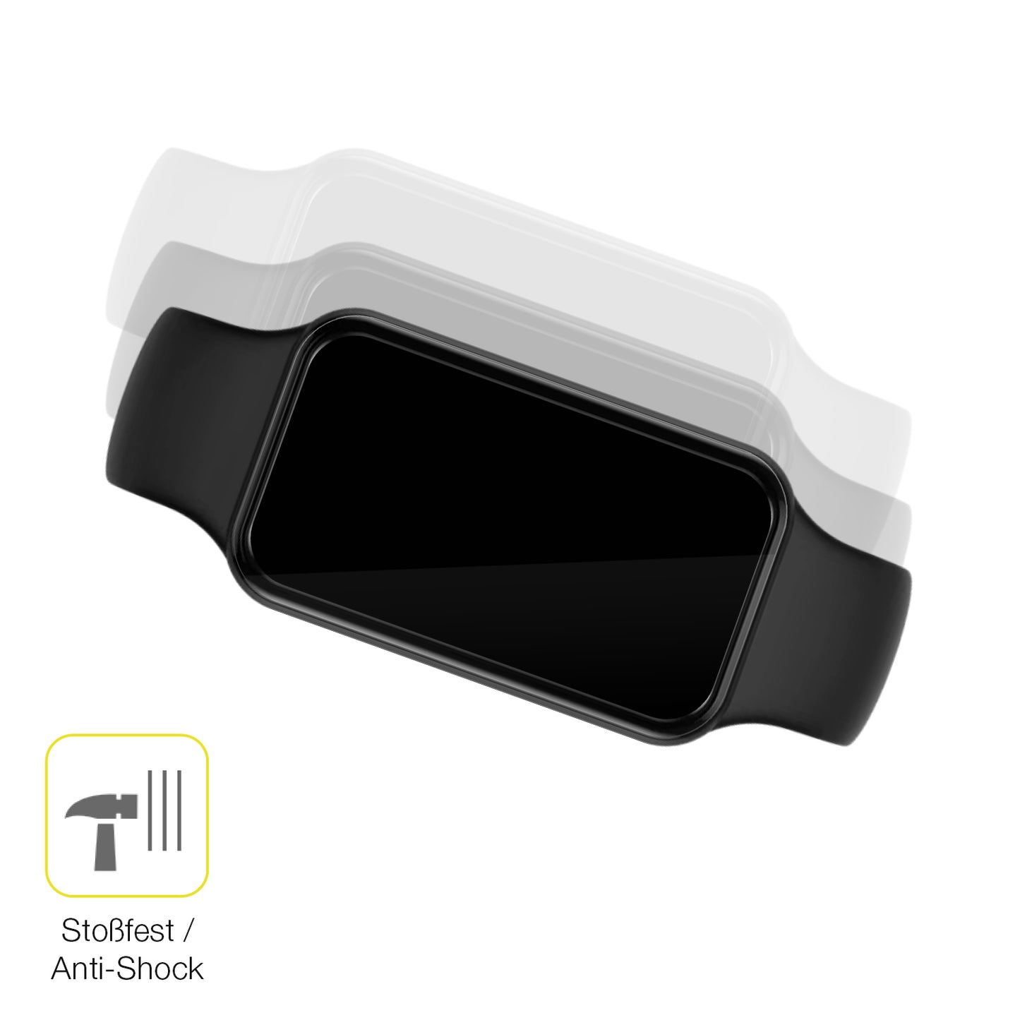 Schutz gegen Kratzer auf dem Huami Amazfit Band 7 Glas durch Schlüssel oder Ähnliches