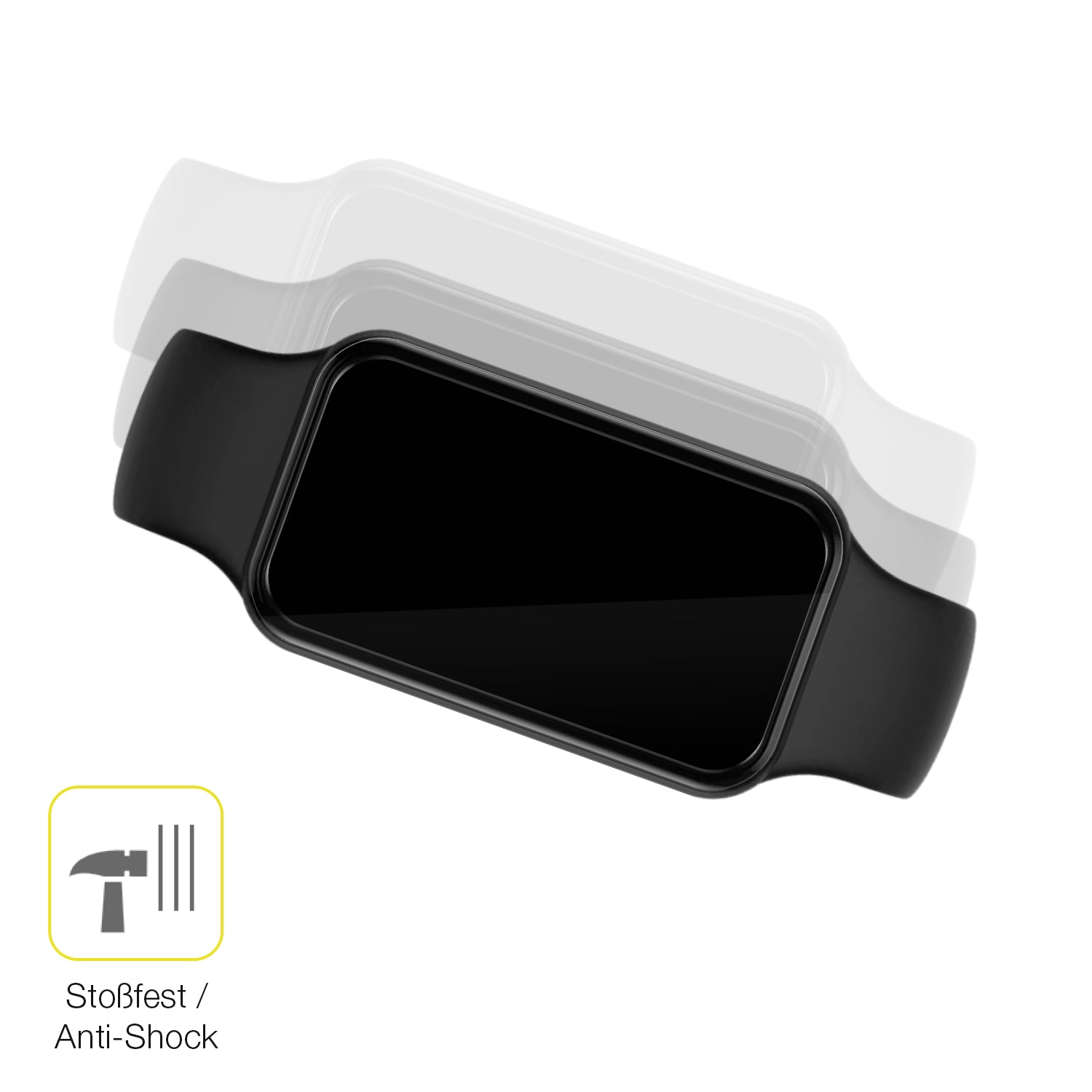 Schutz gegen Kratzer auf dem Huami Amazfit Band 7 Glas durch Schlüssel oder Ähnliches