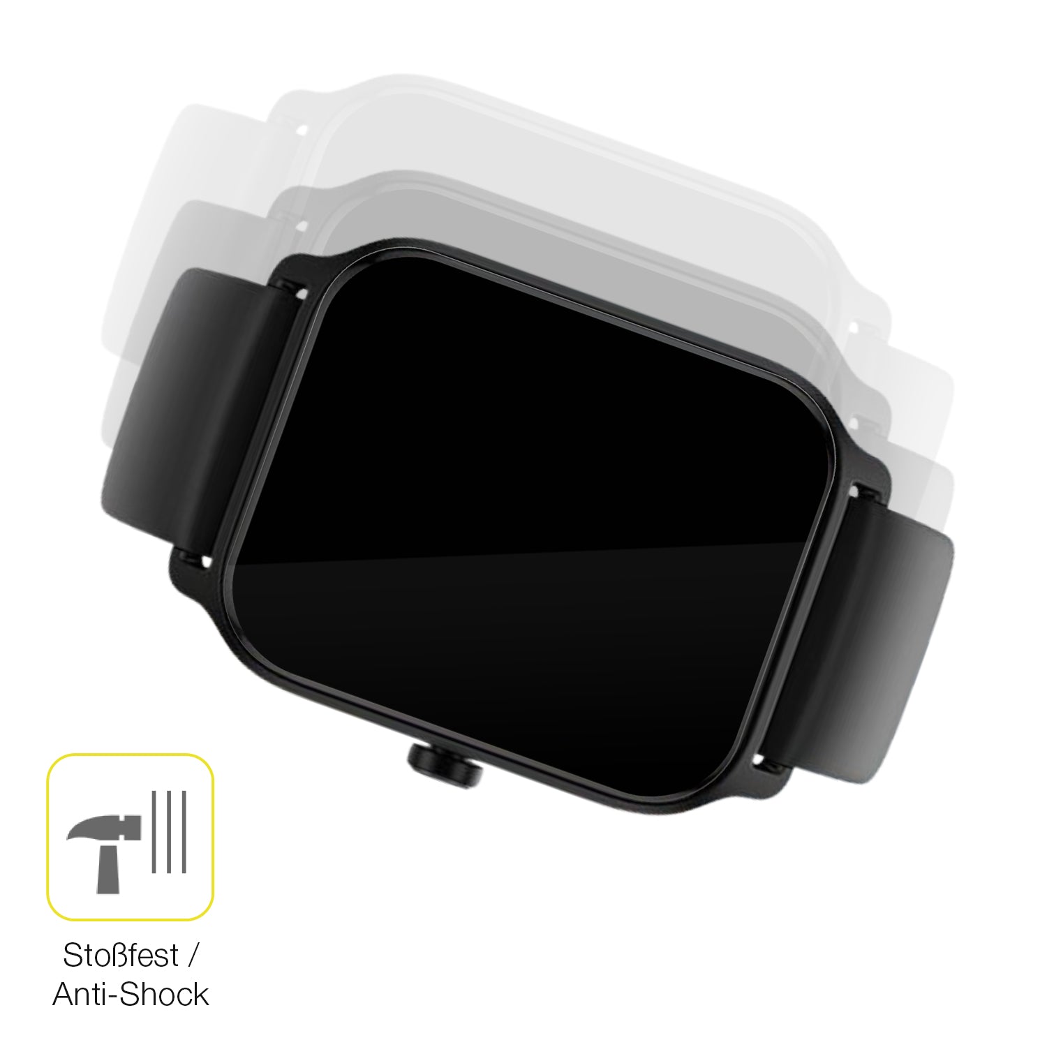 Schutz gegen Kratzer auf dem IFMDA 1.8 Zoll Smartwatch Glas durch Schlüssel oder Ähnliches