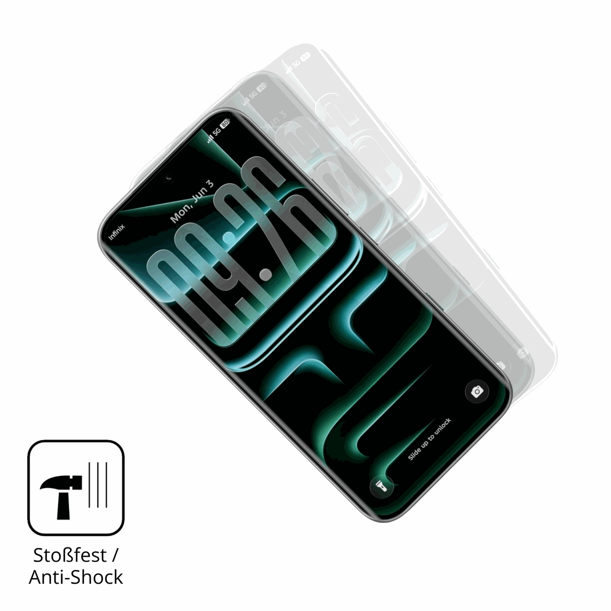 Schutz gegen Kratzer auf dem Infinix Note Edge Glas durch Schl�ssel oder �hnliches