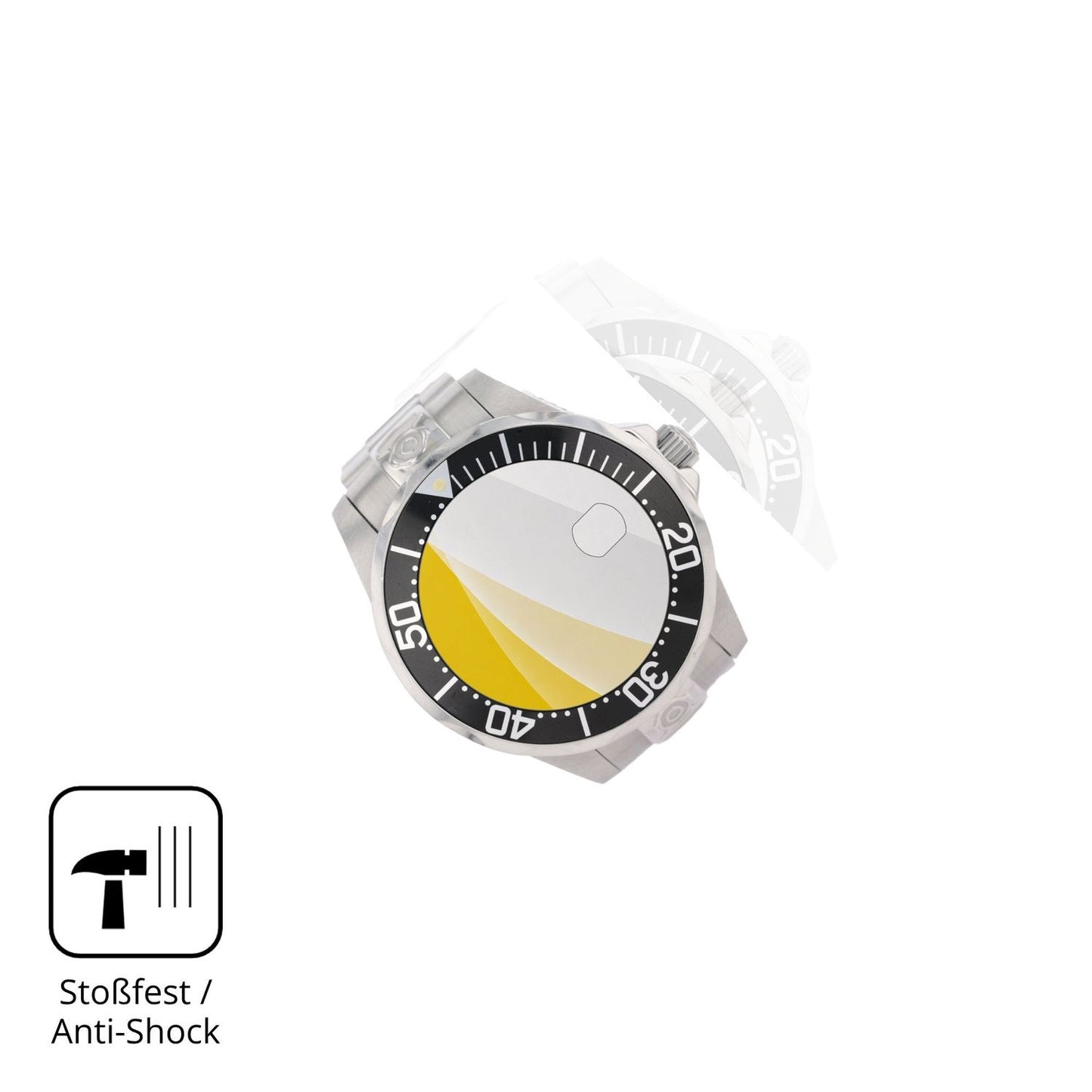 Schutz gegen Kratzer auf dem Invicta Grand Diver 47 mm Glas durch Schlüssel oder Ähnliches