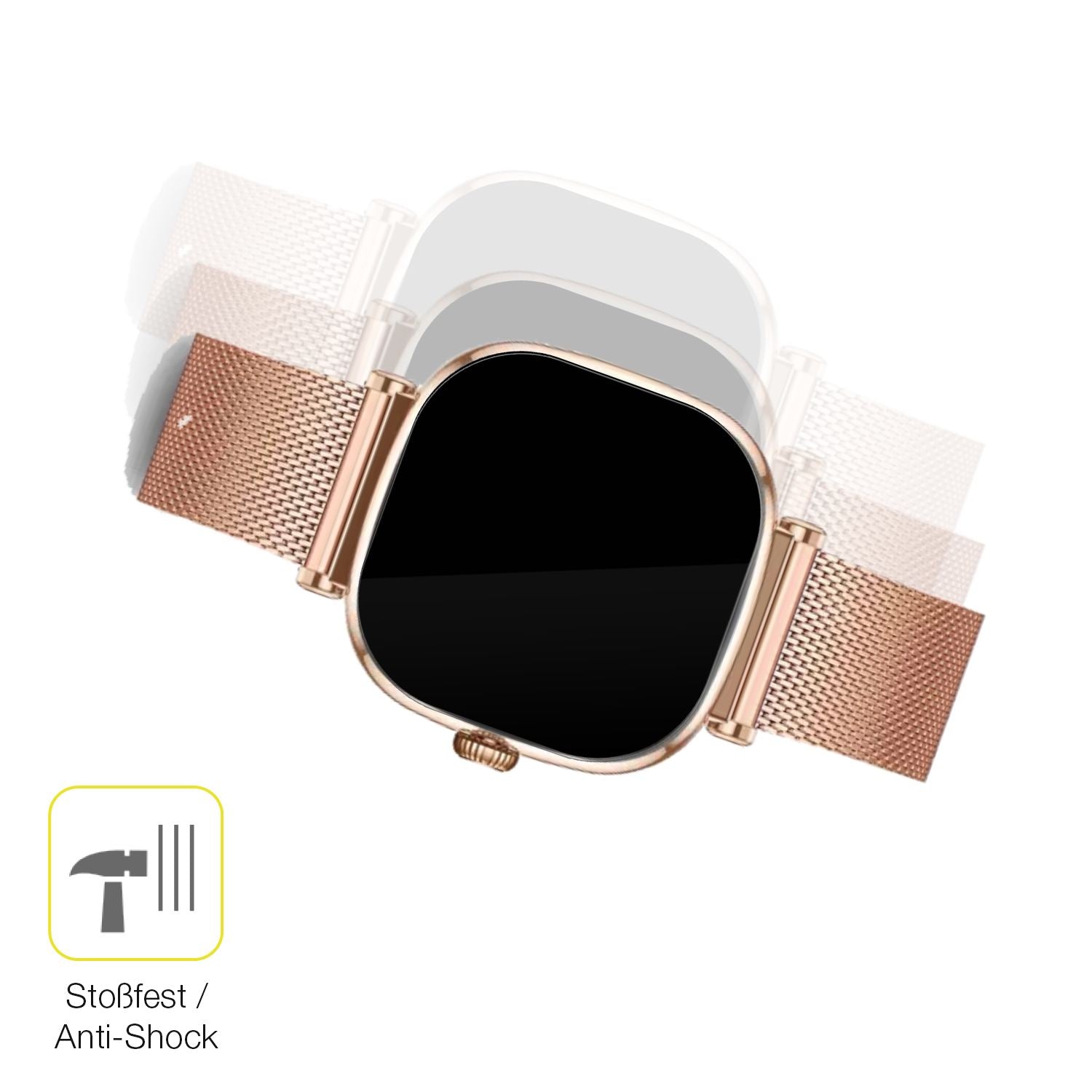 Schutz gegen Kratzer auf dem KSIX Iria Smartwatch 1.7 Zoll Glas durch Schlüssel oder Ähnliches