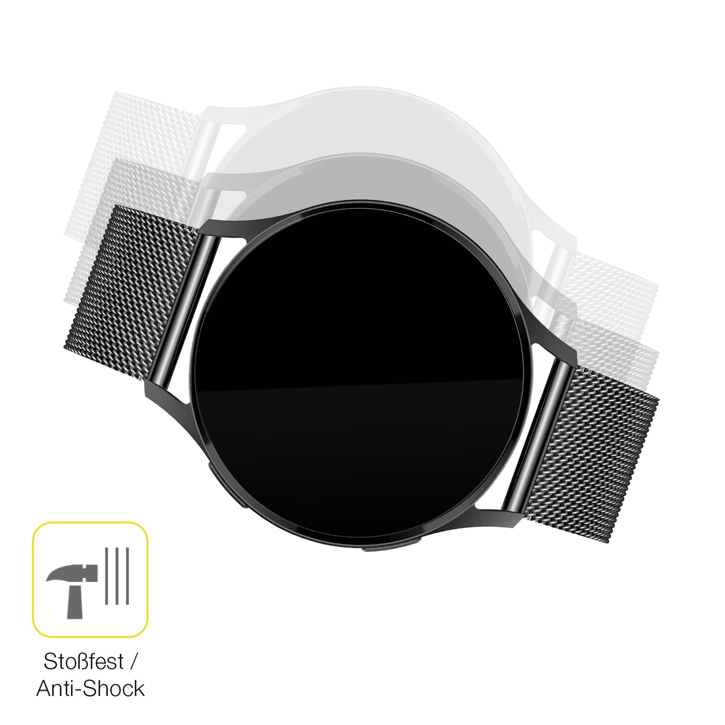 Schutz gegen Kratzer auf dem Levowatch Edgy Glas durch Schlüssel oder Ähnliches