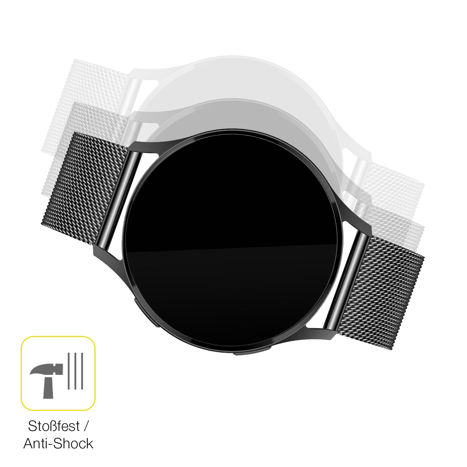 Schutz gegen Kratzer auf dem Levowatch Edgy Glas durch Schlüssel oder Ähnliches