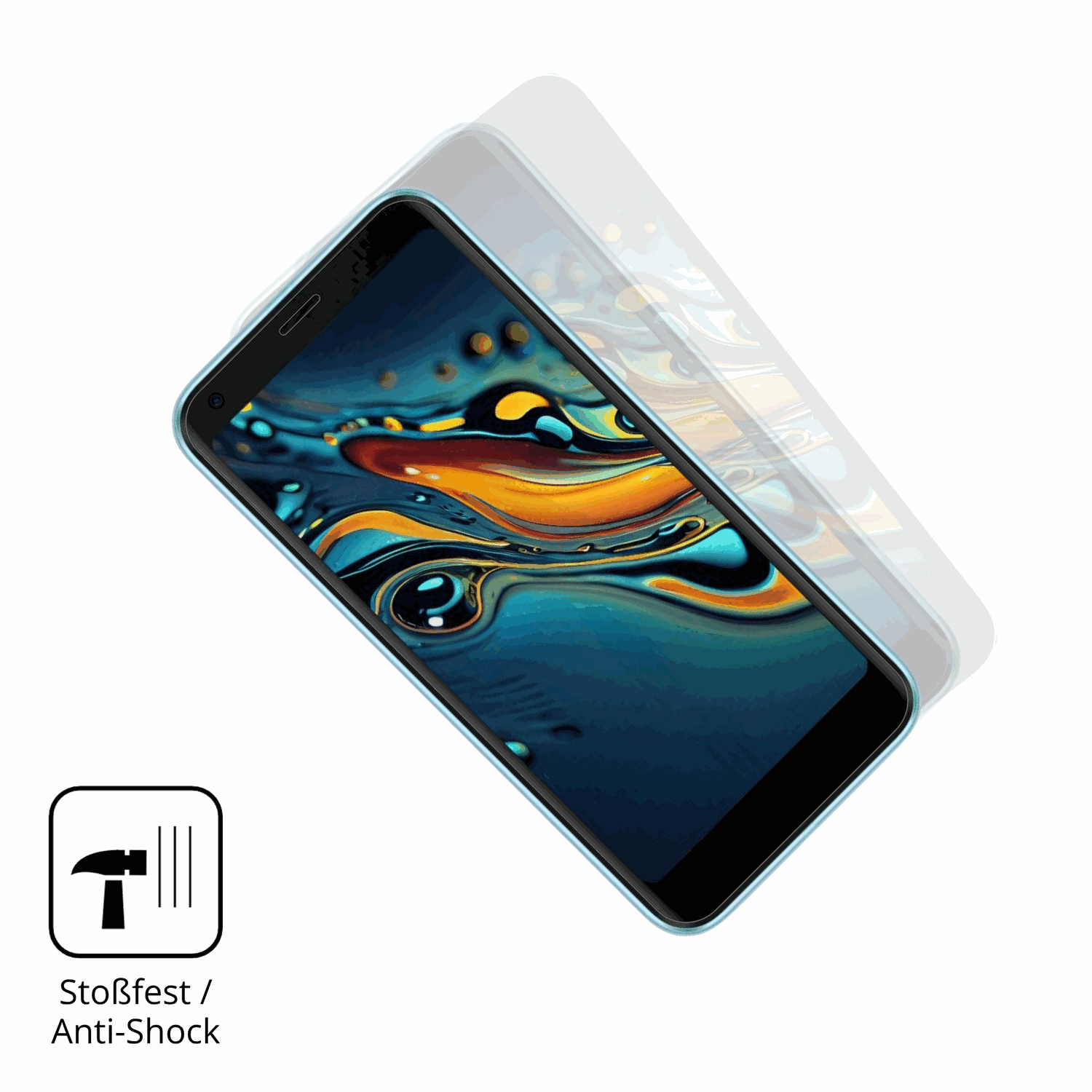 Schutz gegen Kratzer auf dem Logicom Five Pro 32 Glas durch Schl�ssel oder �hnliches