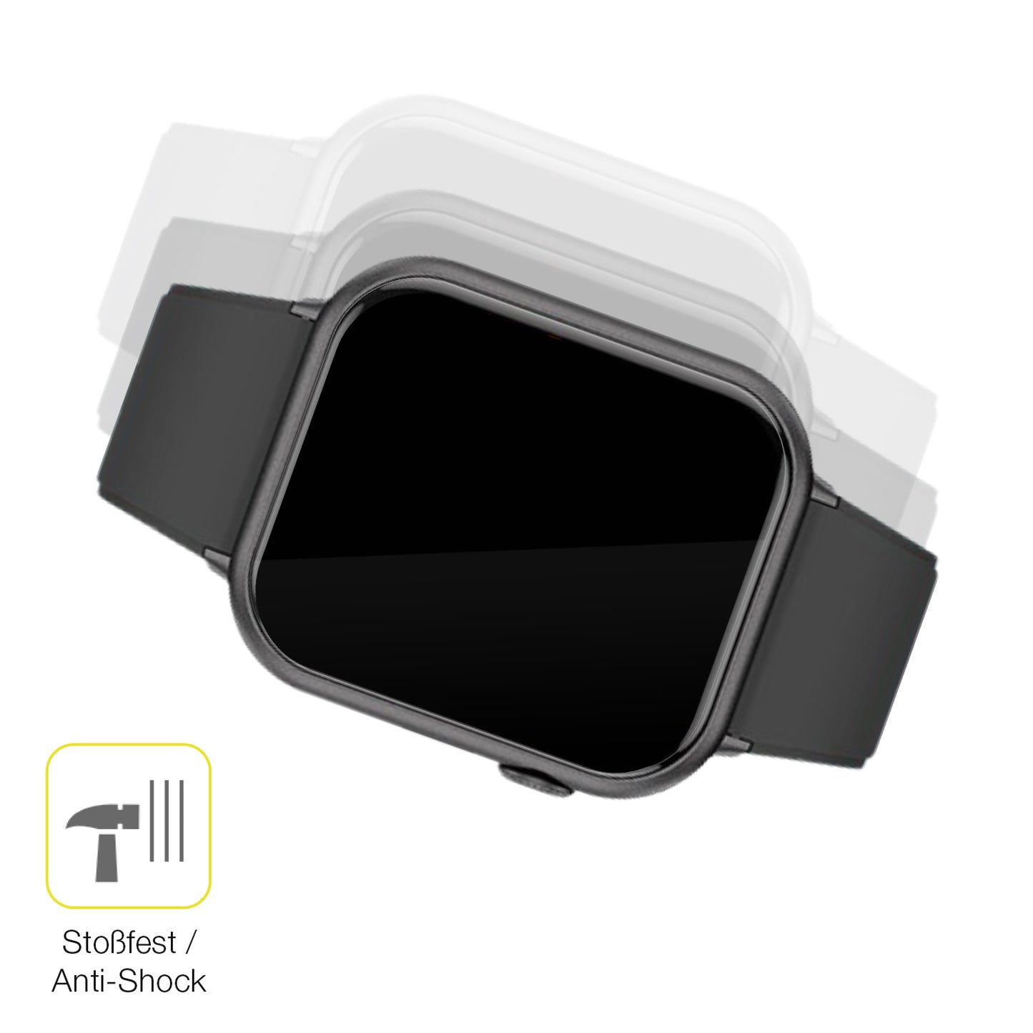 Schutz gegen Kratzer auf dem Mutoy Smartwatch 1.83 Zoll Glas durch Schlüssel oder Ähnliches