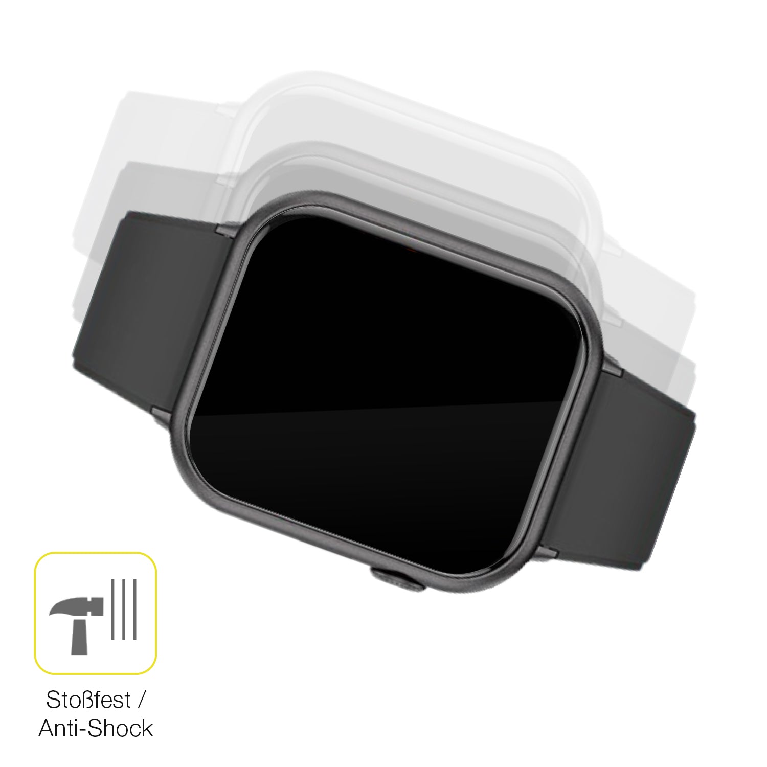 Schutz gegen Kratzer auf dem Mutoy Smartwatch 1.83 Zoll Glas durch Schlüssel oder Ähnliches