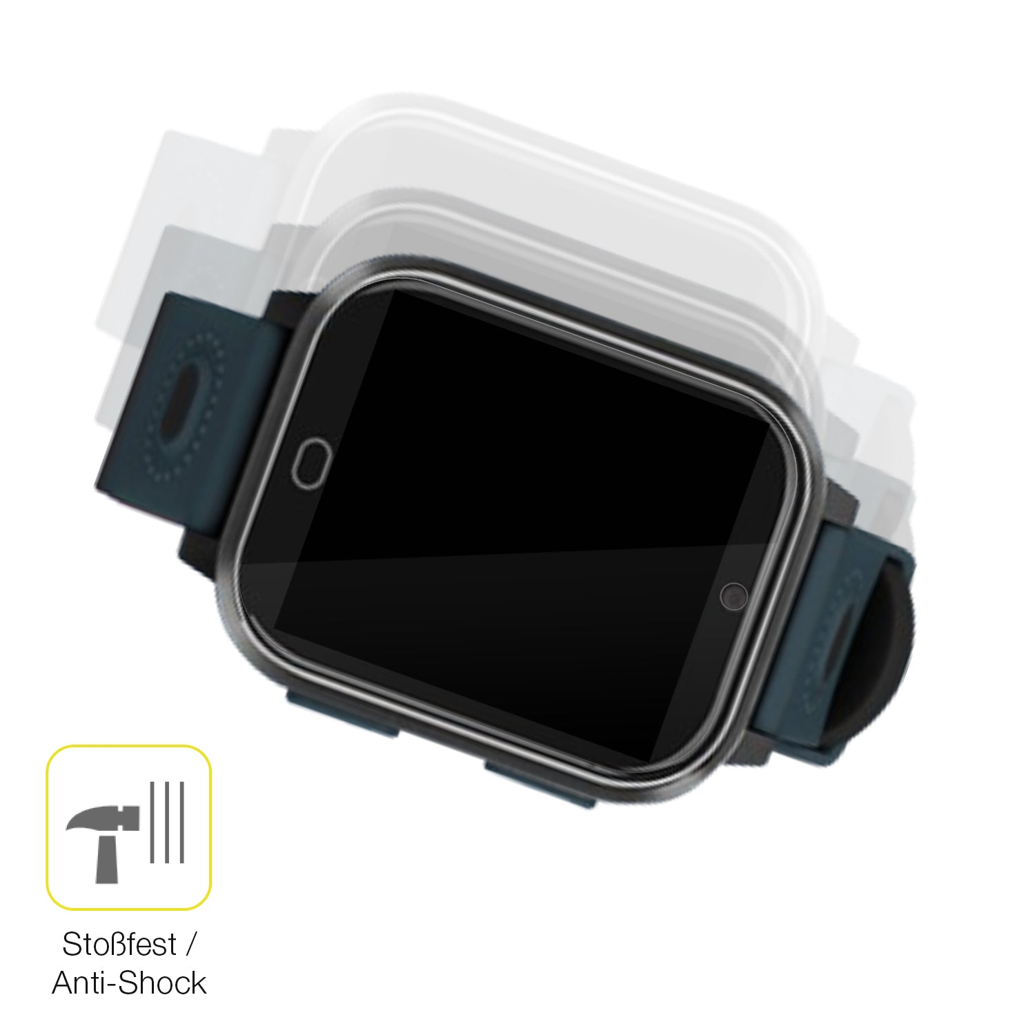 Schutz gegen Kratzer auf dem Noctiluxia K18FH Kinder Smartwatch Glas durch Schlüssel oder Ähnliches