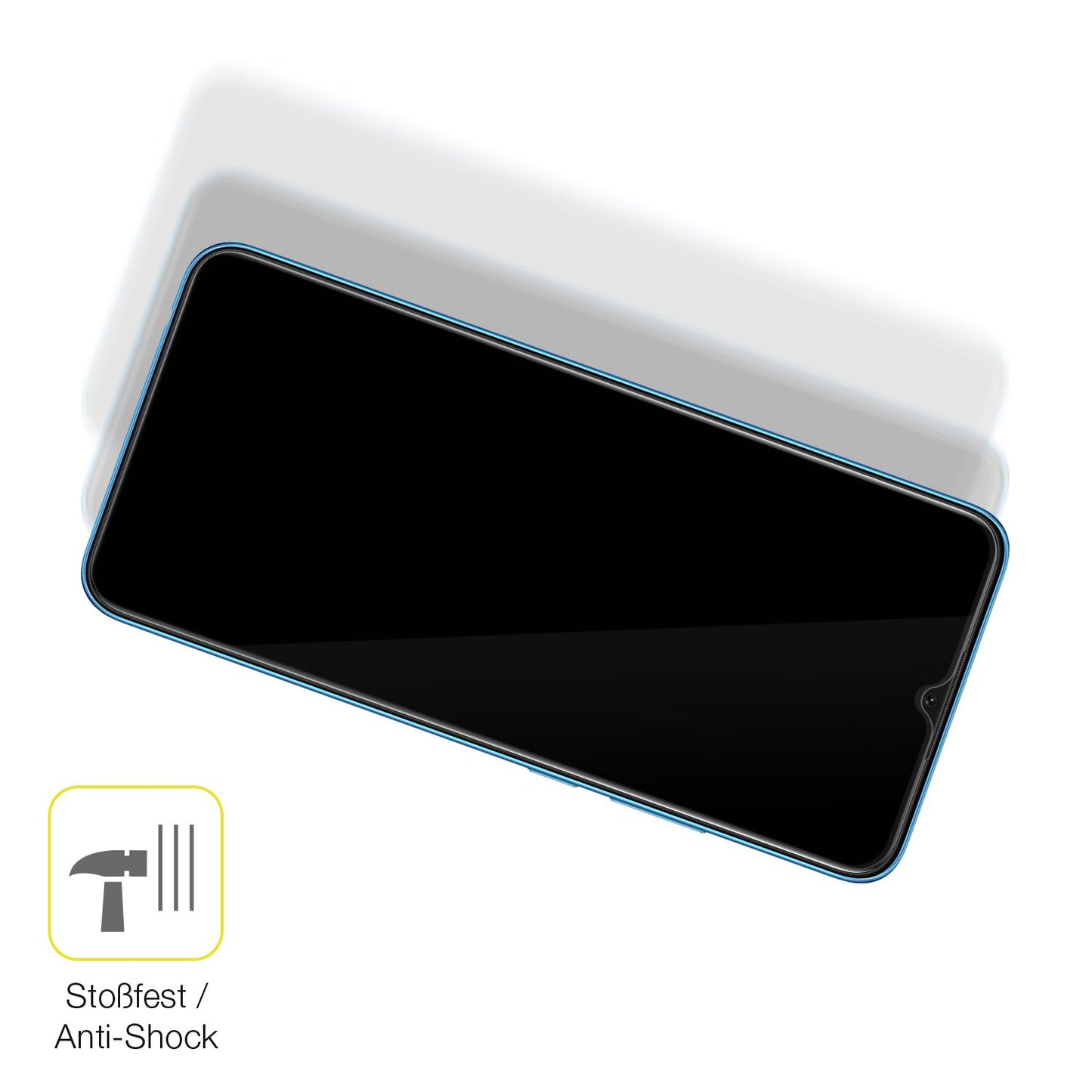 Schutz gegen Kratzer auf dem Oppo A16K Glas durch Schlüssel oder Ähnliches