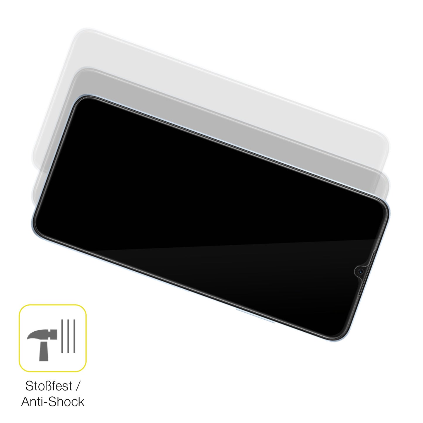 Schutz gegen Kratzer auf dem OPPO A17 Glas durch Schlüssel oder Ähnliches