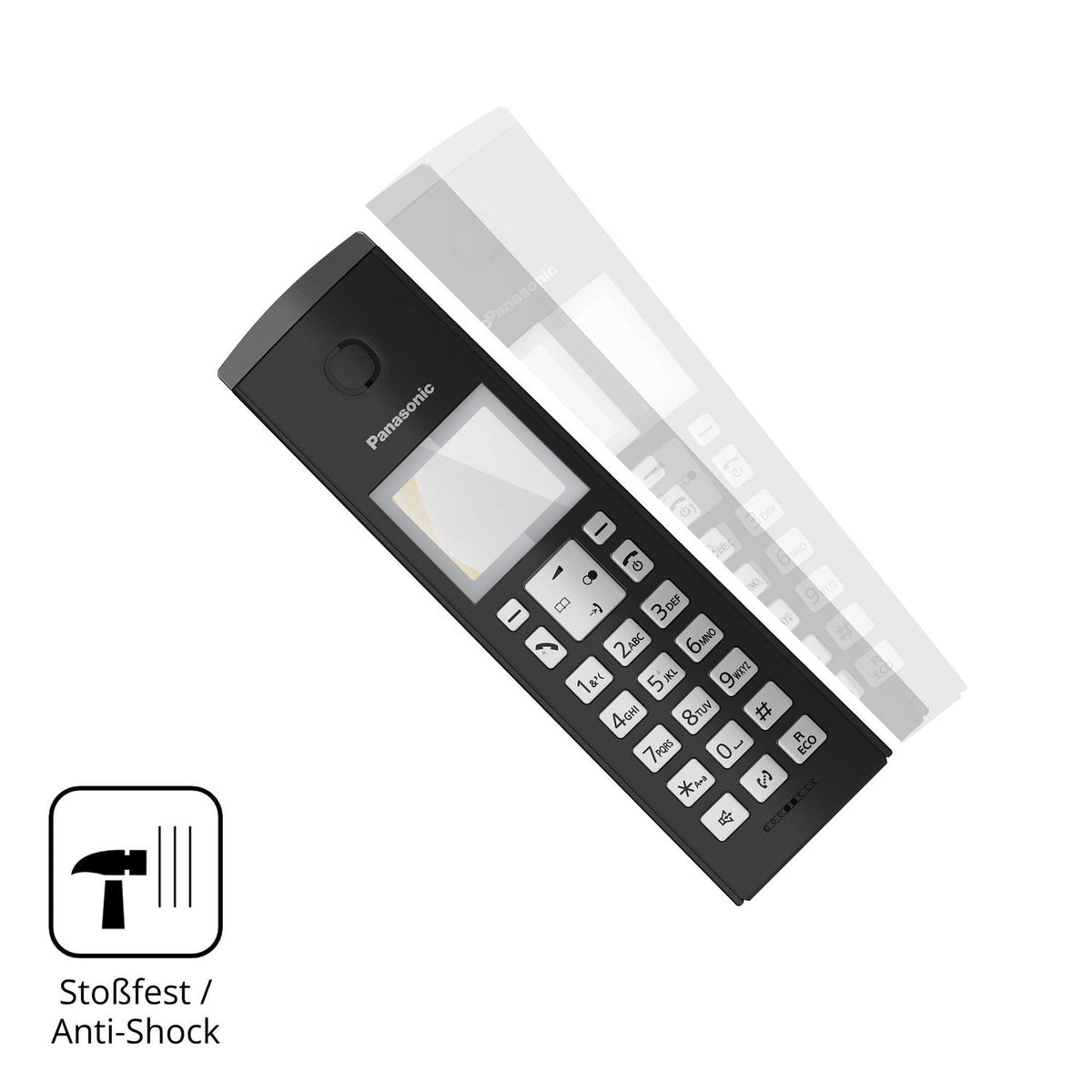 Schutz gegen Kratzer auf dem Panasonic KX-TGK220 Glas durch Schlüssel oder Ähnliches