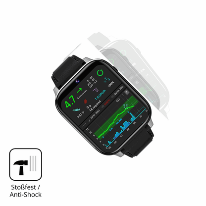 Schutz gegen Kratzer auf dem Rogbid Z10 Smartwatch Glas durch Schlüssel oder Ähnliches