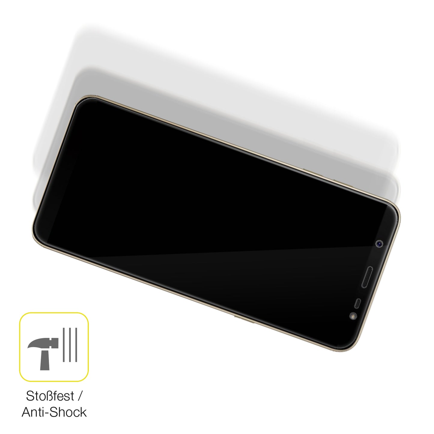 Schutz gegen Kratzer auf dem Samsung Galaxy J8 Glas durch Schlüssel oder Ähnliches