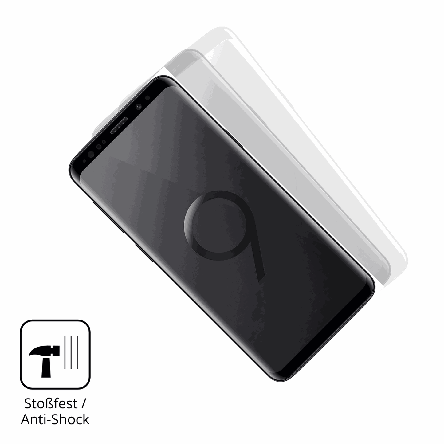 Schutz gegen Kratzer auf dem Samsung Galaxy S9 Glas durch Schlüssel oder Ähnliches