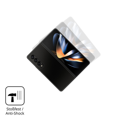 Schutz gegen Kratzer auf dem Samsung Galaxy Z Fold 4 Aussenseite Glas durch Schl�ssel oder �hnliches