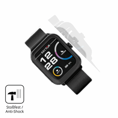 Schutz gegen Kratzer auf dem Sector Smartwatch S-08 Glas durch Schl�ssel oder �hnliches