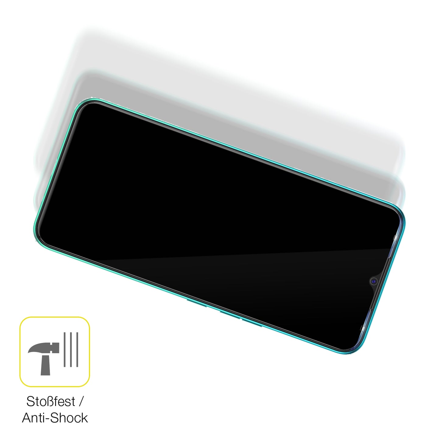 Schutz gegen Kratzer auf dem Tecno Spark 7T Glas durch Schlüssel oder Ähnliches