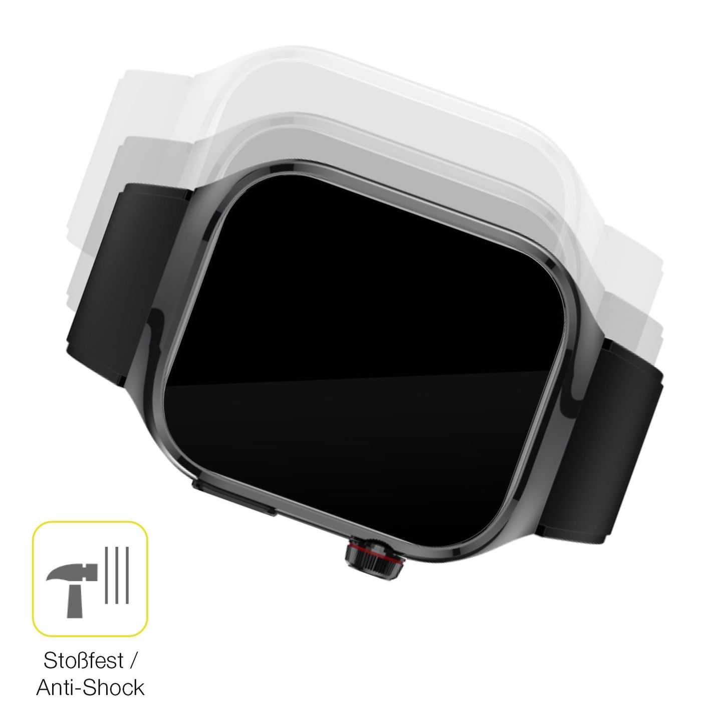 Schutz gegen Kratzer auf dem TK 16 Smartwatch 2.04 Zoll Glas durch Schlüssel oder Ähnliches