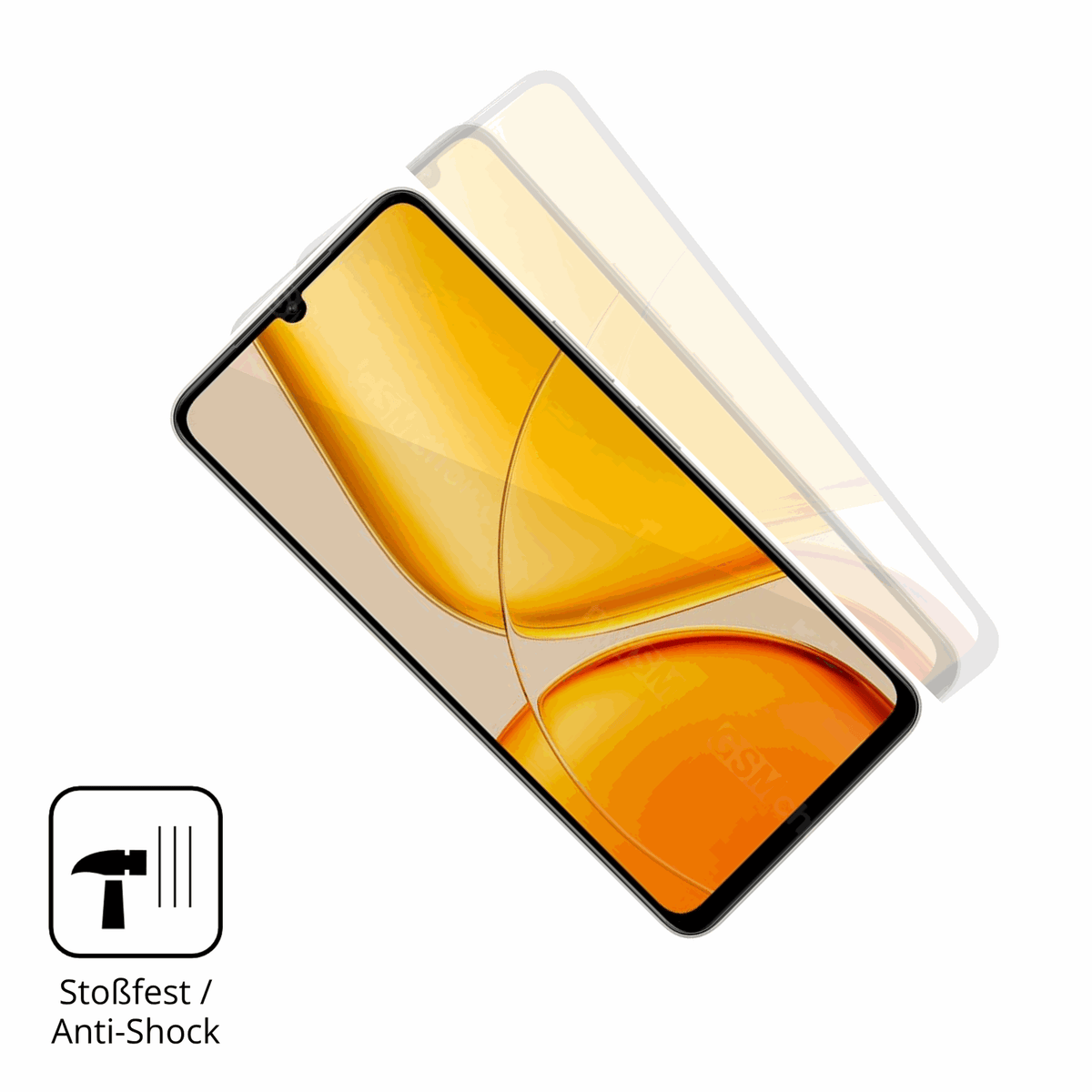 Schutz gegen Kratzer auf dem Vivo Y37 Plus Glas durch Schlüssel oder Ähnliches