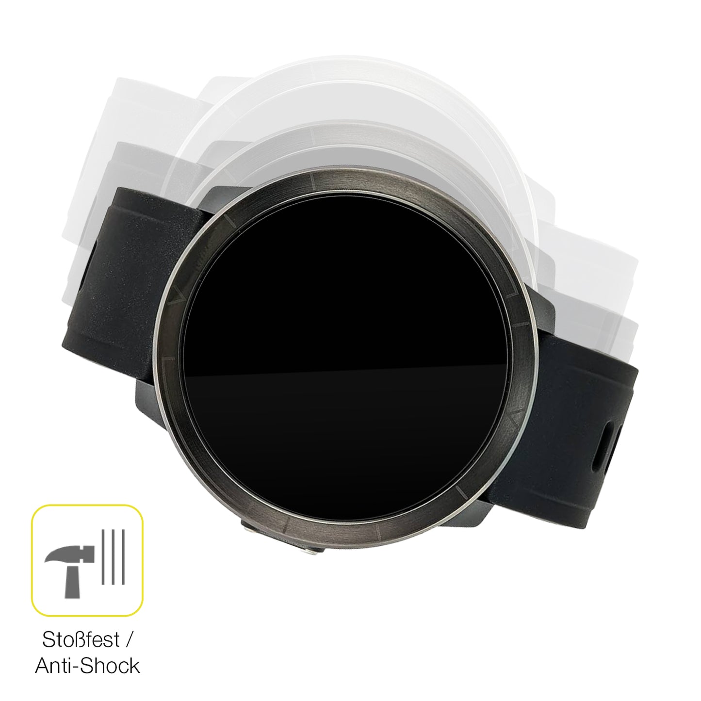 Schutz gegen Kratzer auf dem Watchmark Kardiowatch WM18 Plus Glas durch Schlüssel oder Ähnliches