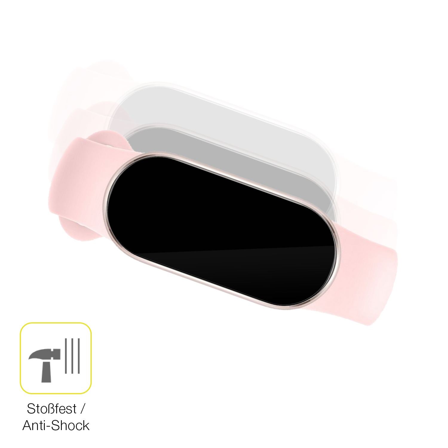 Schutz gegen Kratzer auf dem Xiaomi Smart Band 9 Glas durch Schlüssel oder Ähnliches
