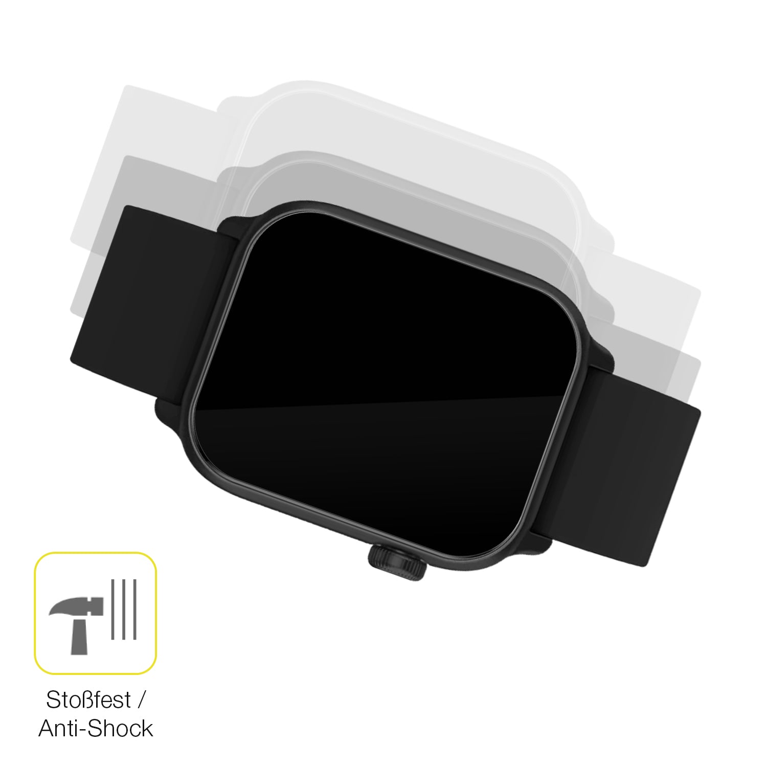 Schutz gegen Kratzer auf dem Xplora Xmove Glas durch Schlüssel oder Ähnliches