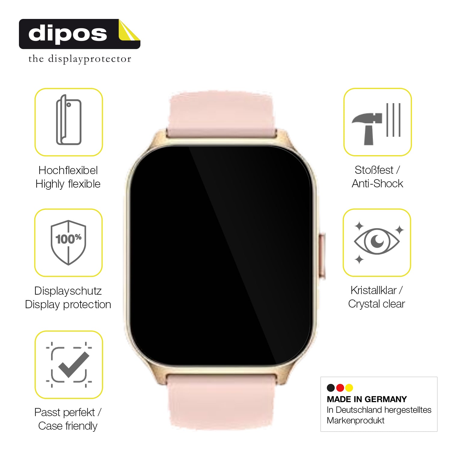 Displayschutz hergestellt in Deutschland, höchste Qualität made in Germany