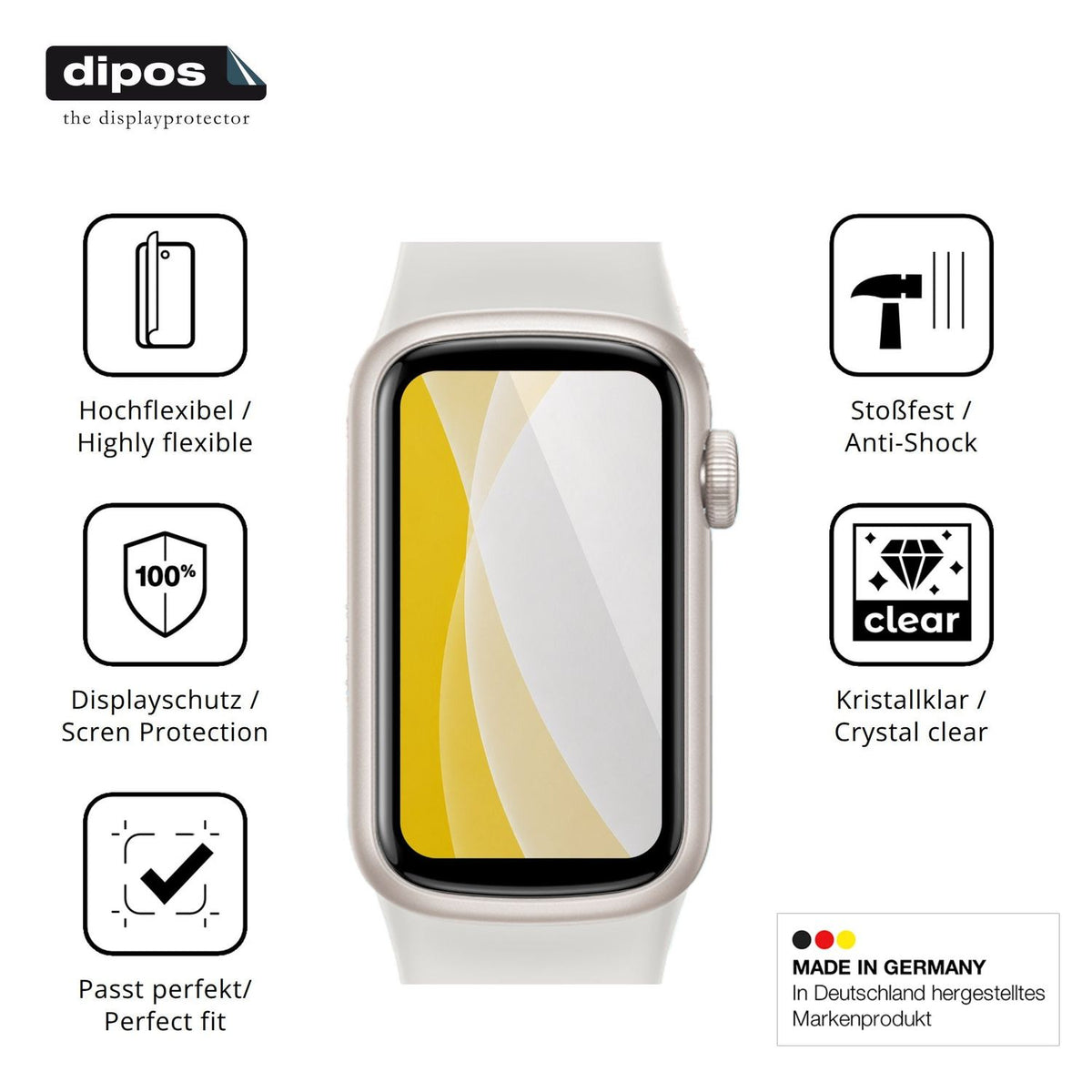 Displayschutz hergestellt in Deutschland, höchste Qualität made in Germany