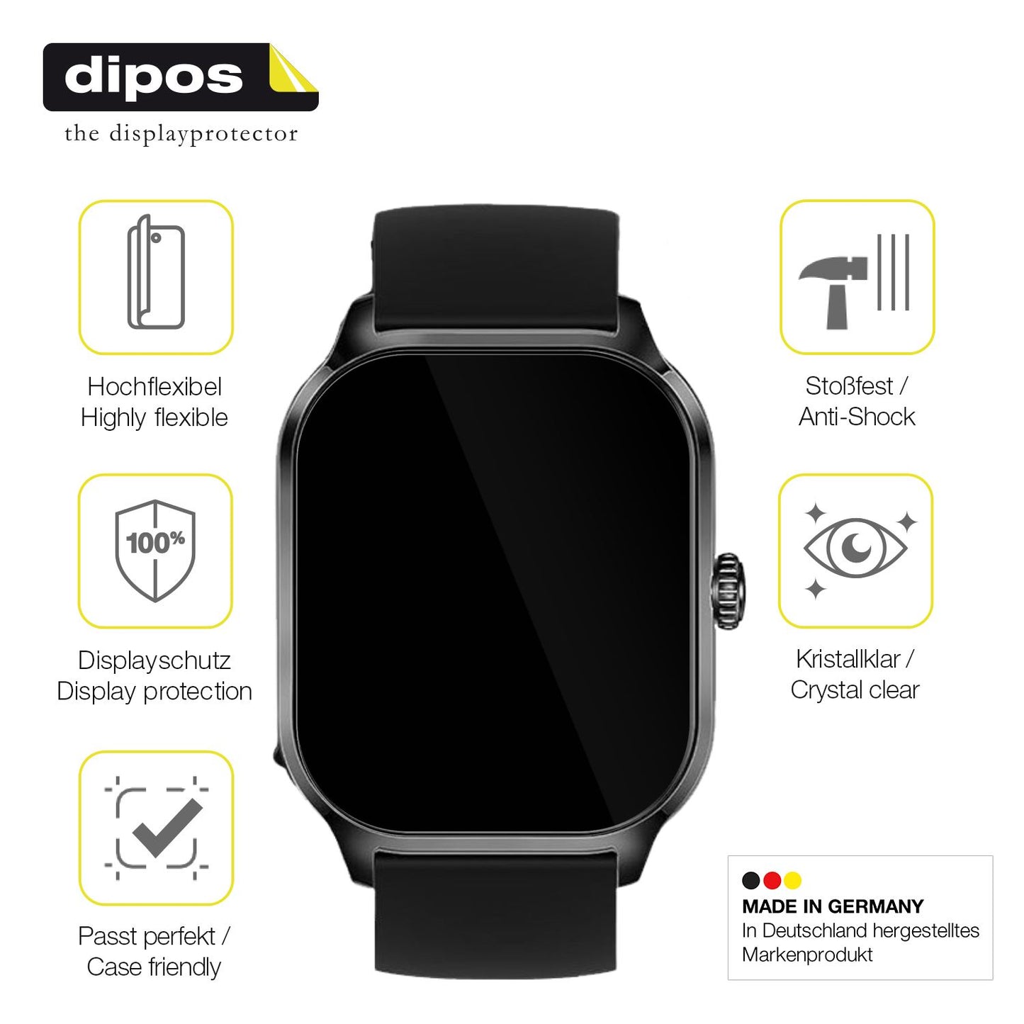 Displayschutz hergestellt in Deutschland, höchste Qualität made in Germany