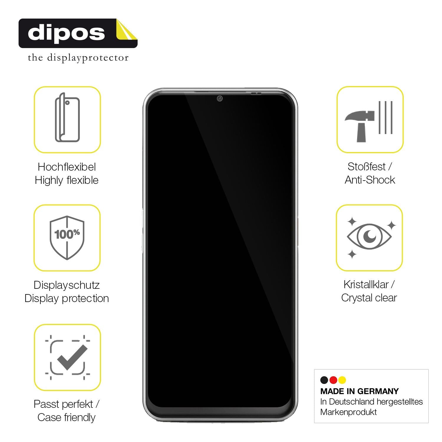Displayschutz hergestellt in Deutschland, höchste Qualität made in Germany