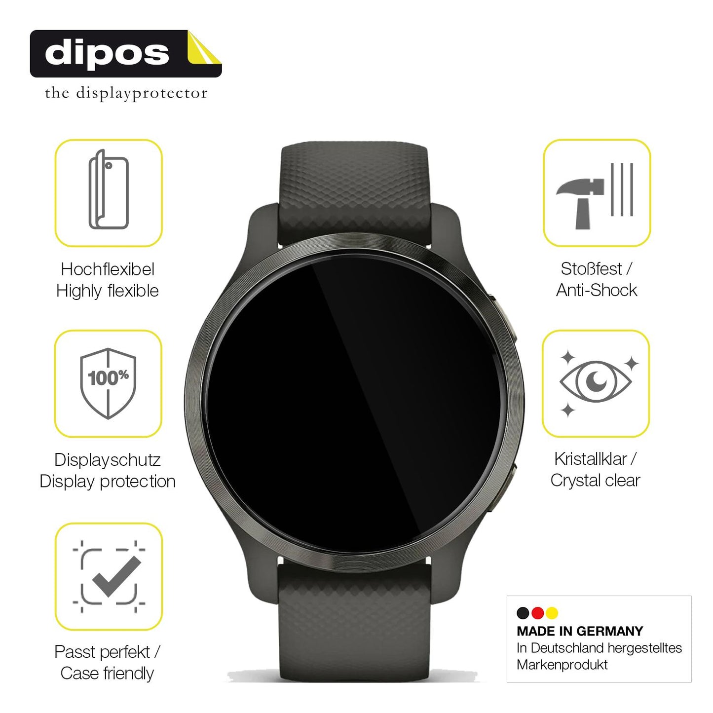 Displayschutz hergestellt in Deutschland, höchste Qualität made in Germany