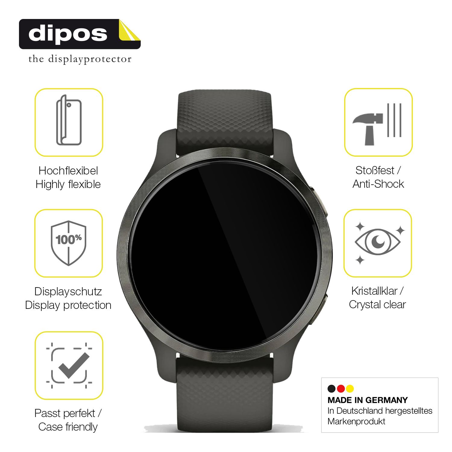 Displayschutz hergestellt in Deutschland, höchste Qualität made in Germany
